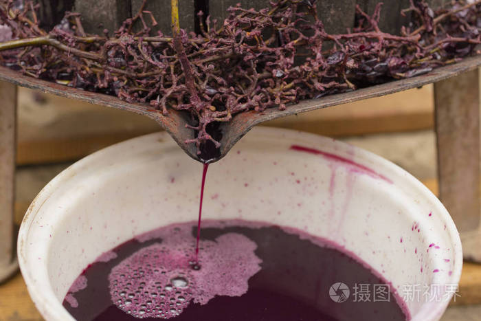 摩爾多瓦的葡萄酒生產. 葡萄加工的古老傳統(tǒng). 榨汁機是用.